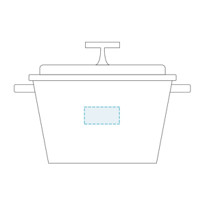 Wrought iron casserole with black lid